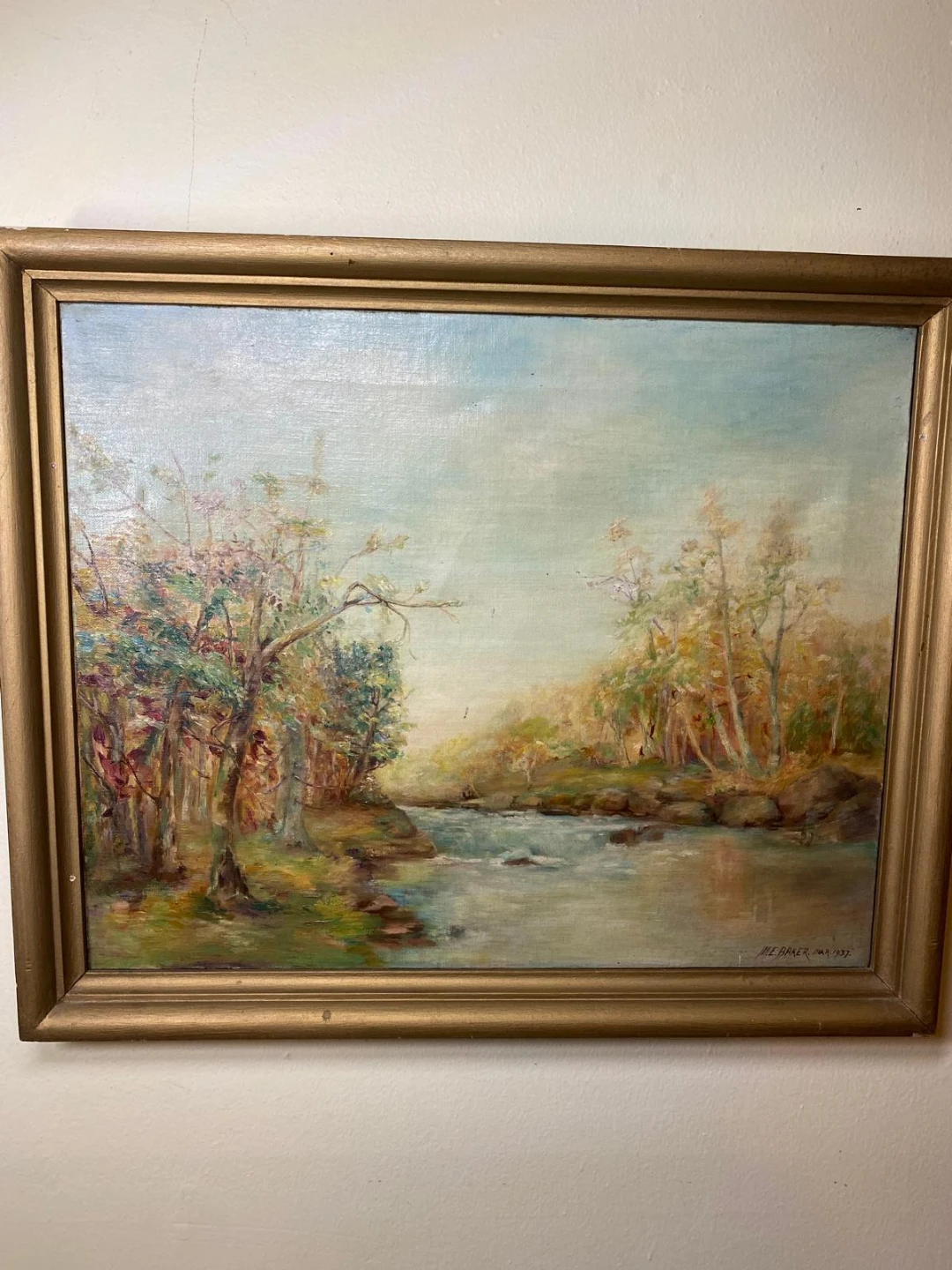 W.E. Baker Painting, March 1937