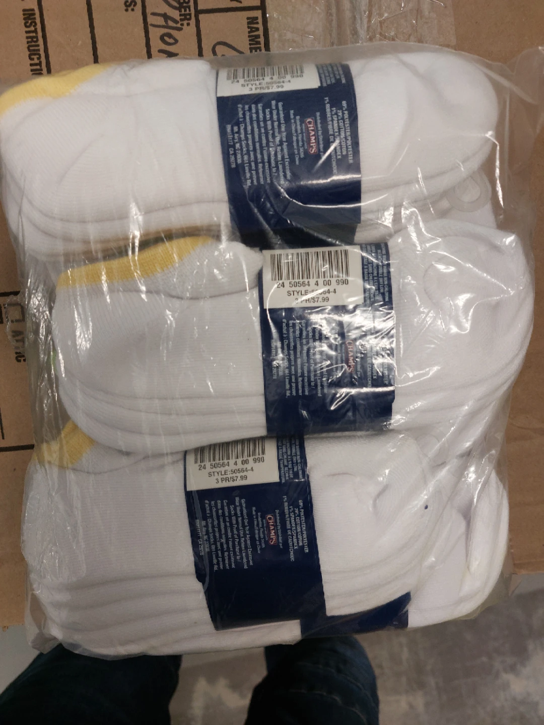 Champs Sports No Show Socks, Size 9-11