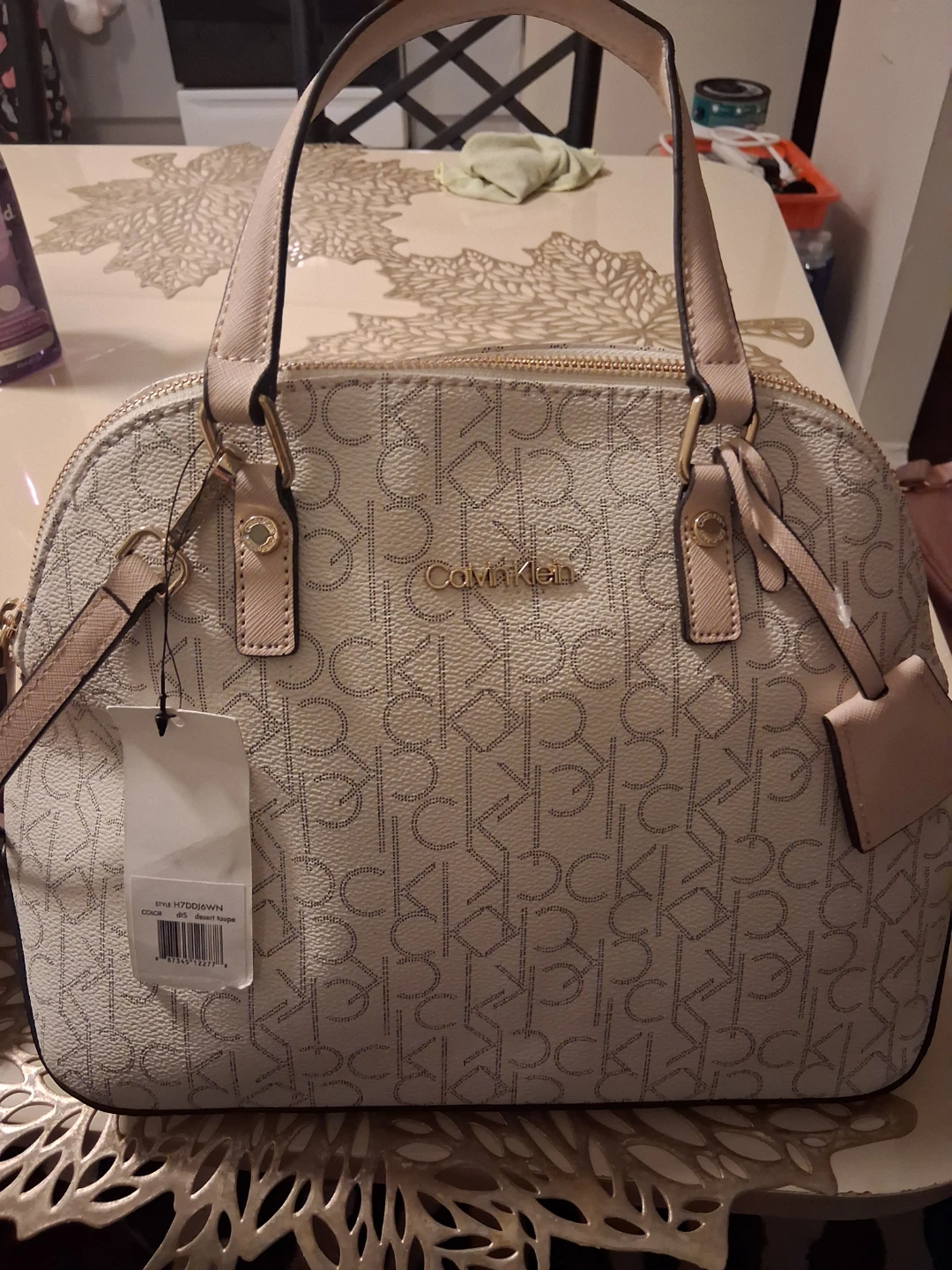 Calvin Klein Dome Satchel - Desert Taupe