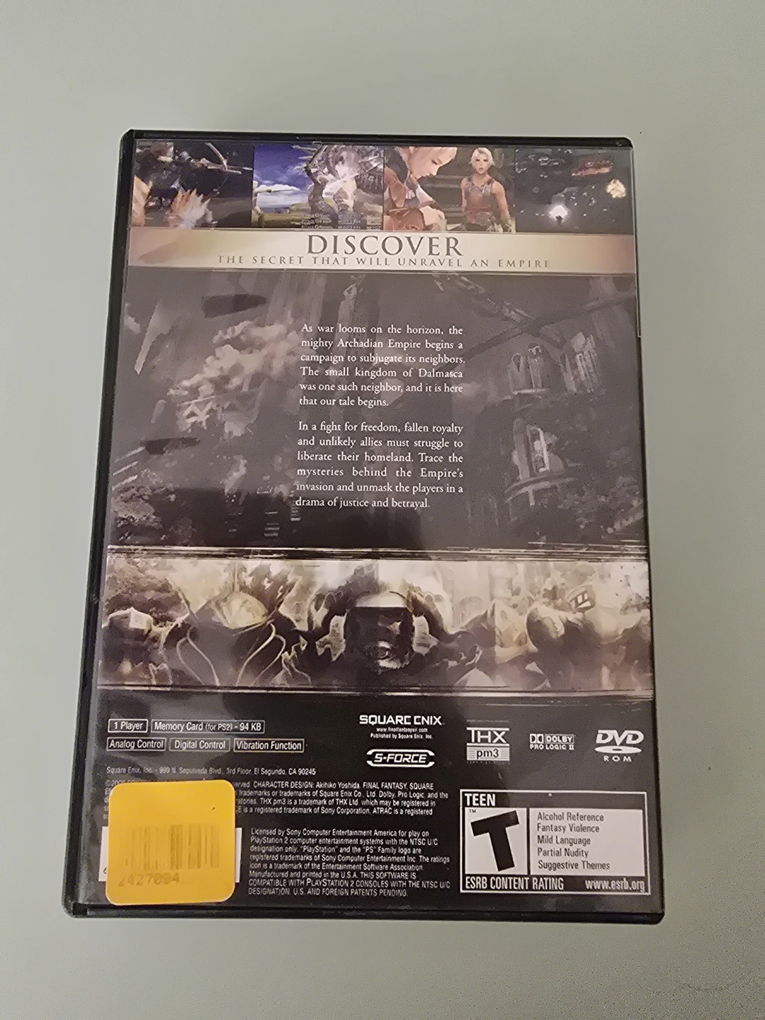 Final Fantasy XII (12) PS2 Game - photo 2