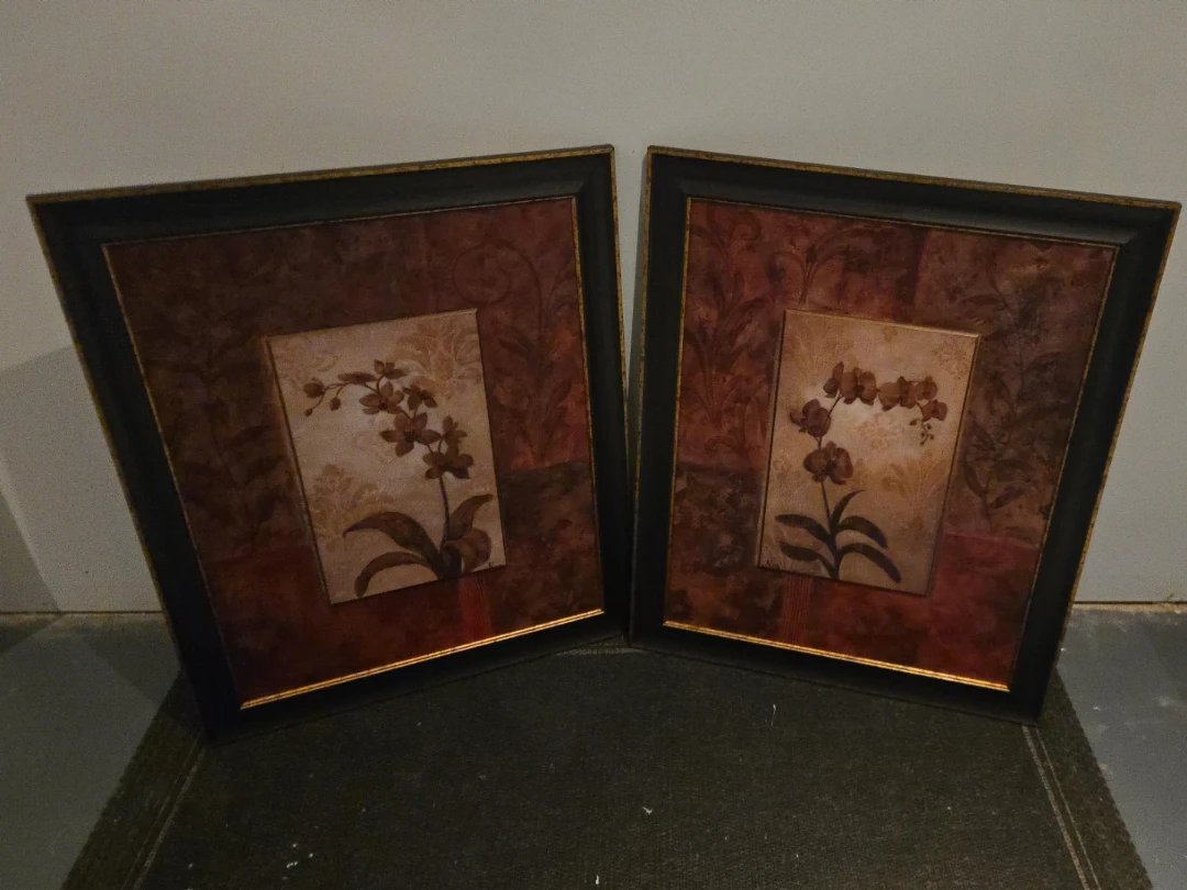Set of 2 Framed Orchid Wall Art