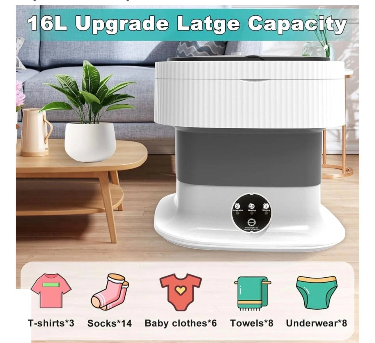 Foldable Washer - 16L Capacity - photo 4