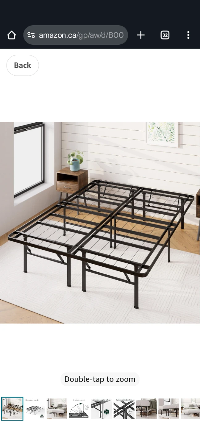 Steel bed frame black metal bedframe