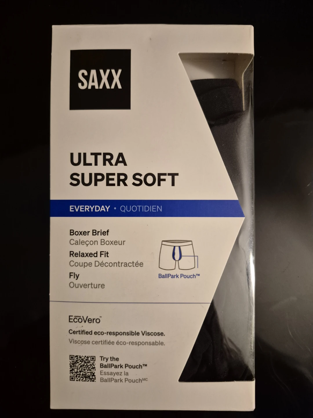 SAXX Ultra Super Soft Boxer Brief - Size M, Black - photo 2