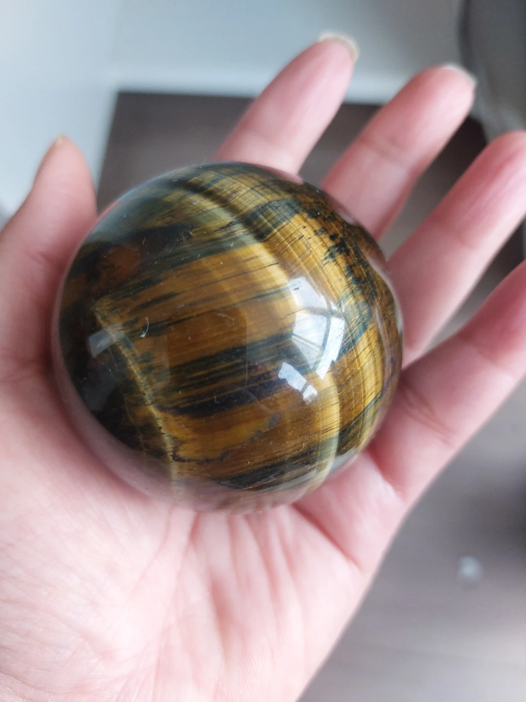 Blue Tigers Eye Crystal Sphere