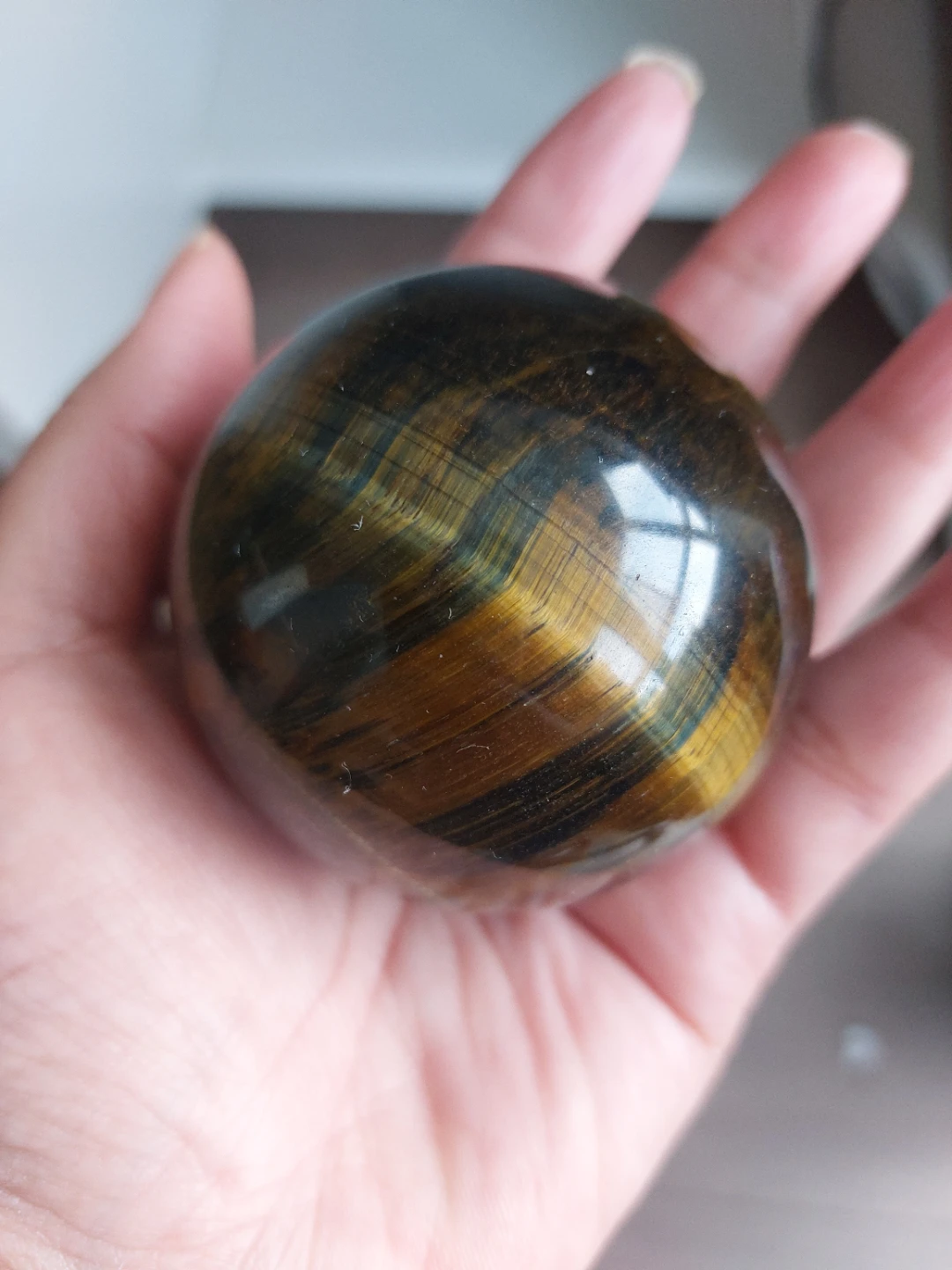 Blue Tigers Eye Crystal Sphere - photo 2