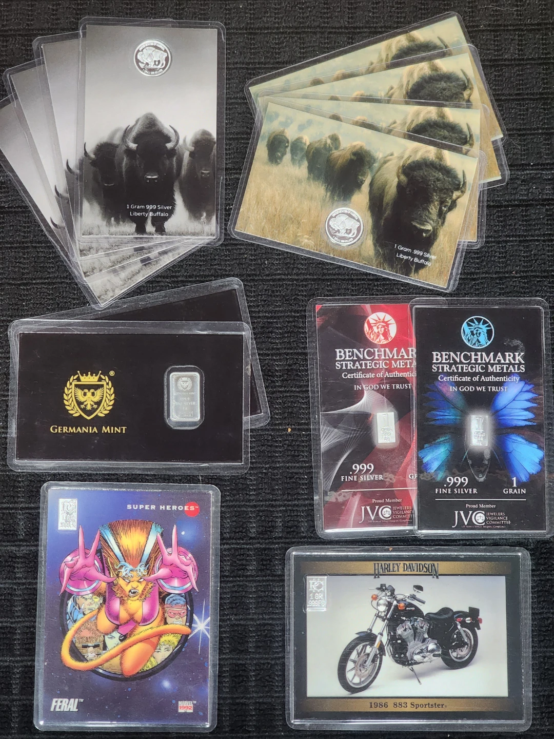 Assorted 1 Gram .999 Fine Silver Collectibles