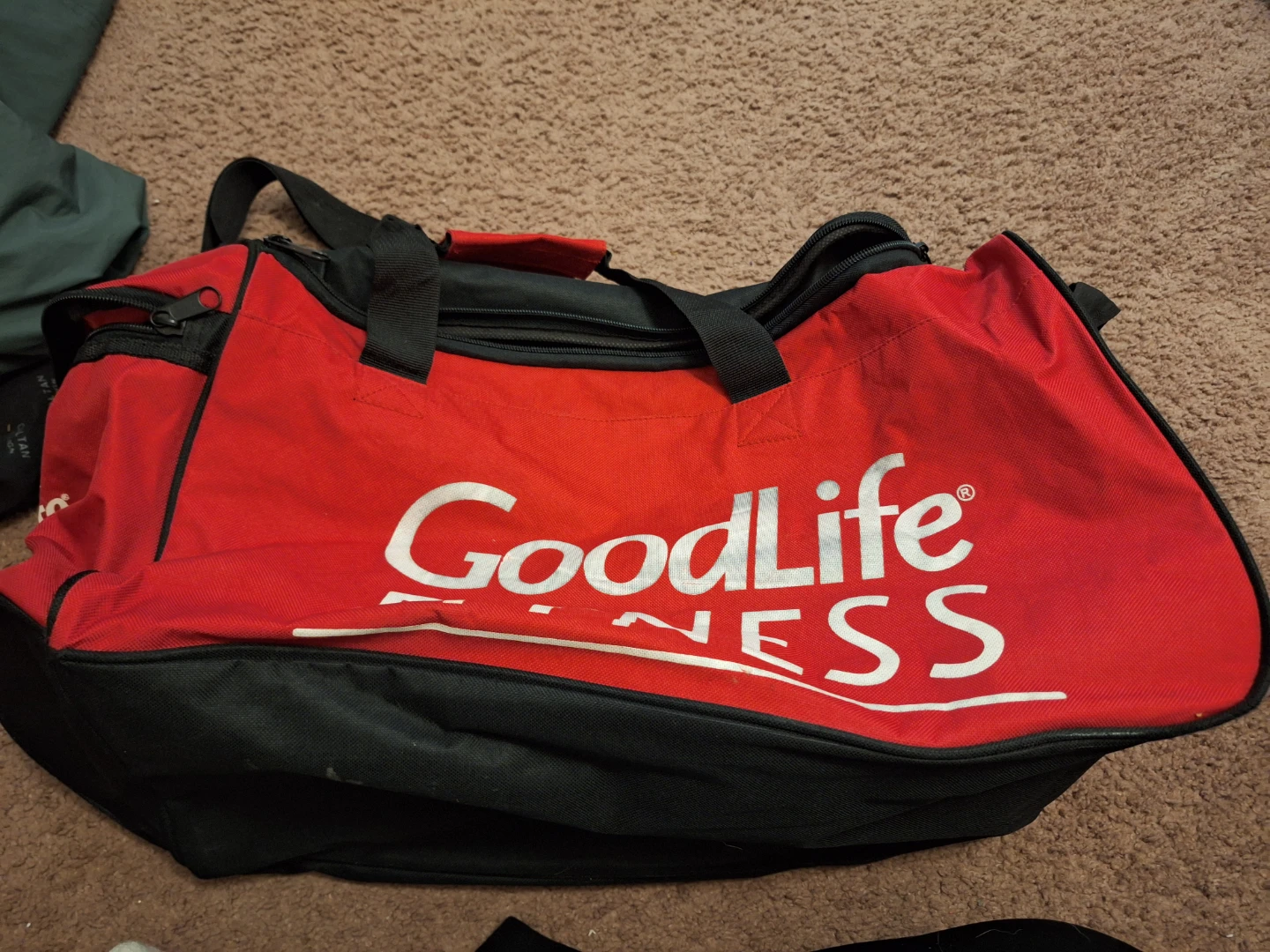 GoodLife Fitness Gym Bag - Red and Black