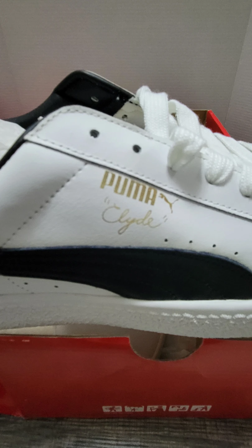 Puma Clyde White/Black Leather Sneakers 10.5 - photo 2
