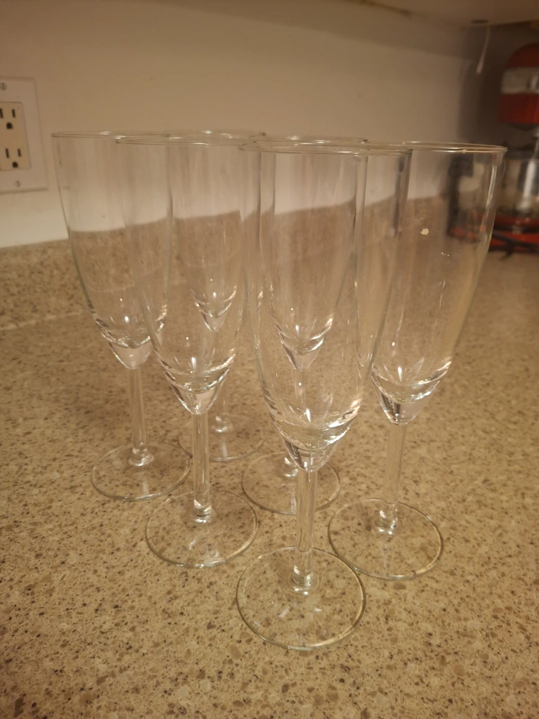 Set of 6 Champagne Flutes