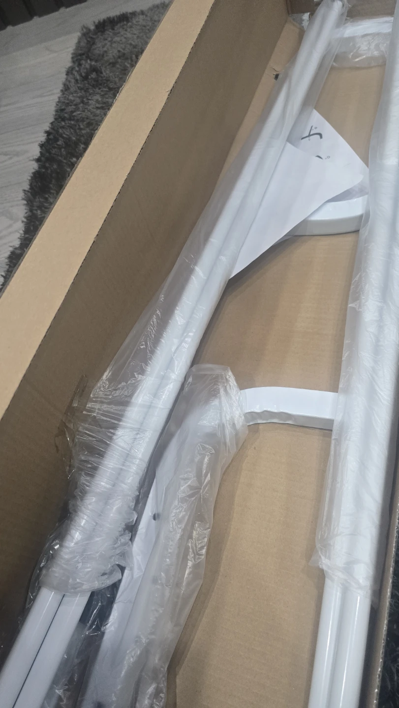 New White Metal Clothes Rack - 59in Tall - photo 3