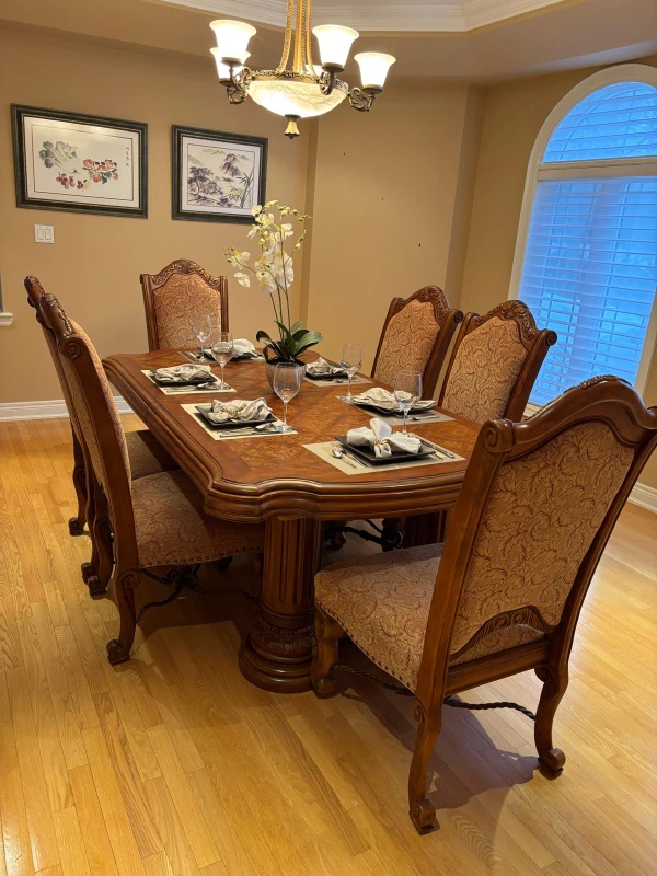 Michael Amini Monte Carlo Dining Table Set - Brown Finish - photo 2