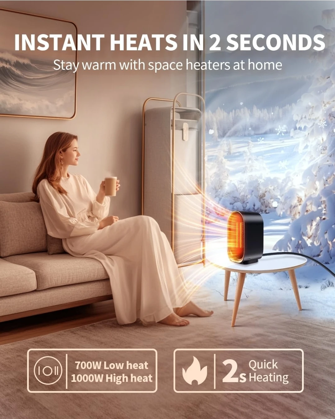 BZGG Space Heater - Portable & Quiet - photo 2