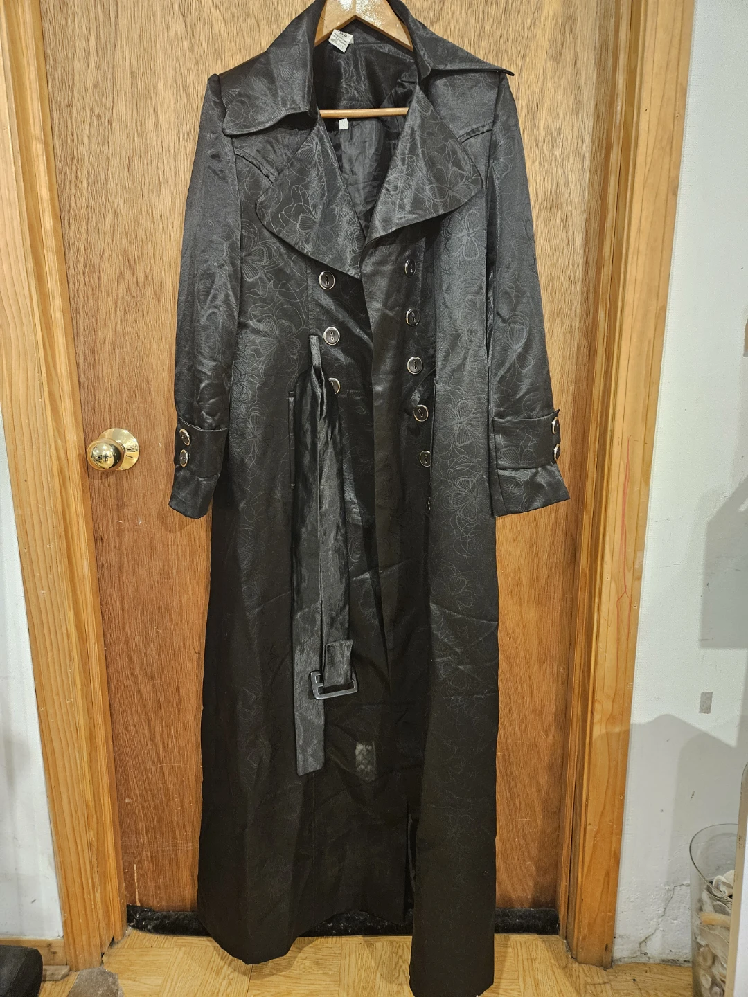 Shefoun Black Trench Coat - Size 40