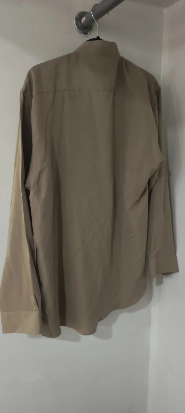 LOPRESTI Louda Group Beige Band Collar Button-Up Shirt - photo 3