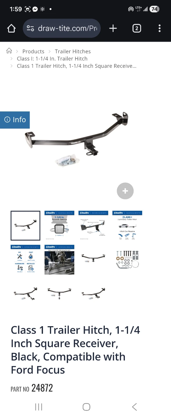 Draw-Tite Trailer Hitch 2012-2018 Ford Focus - photo 5