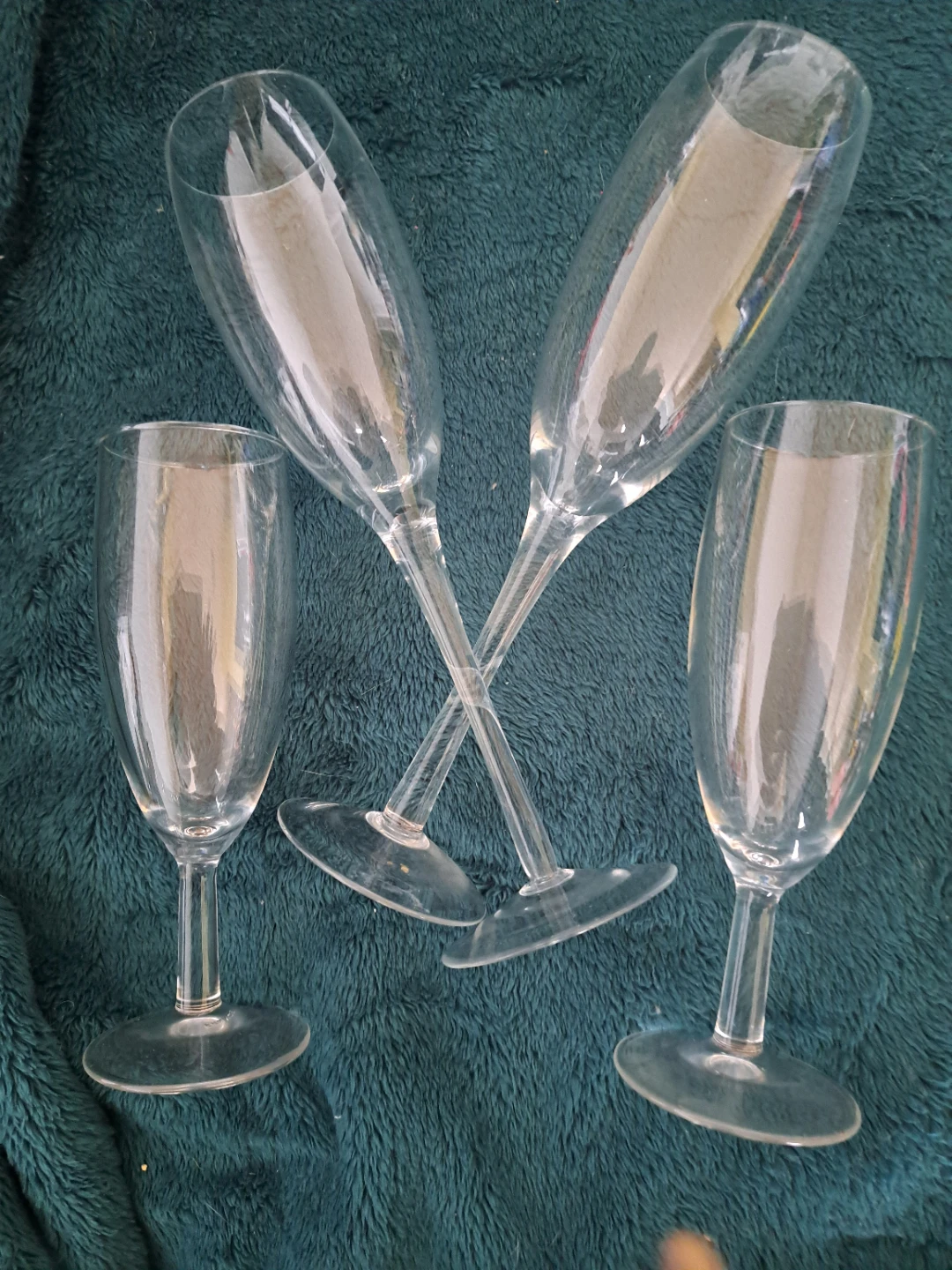 Champagne Flutes with Decorative Stems - photo 2