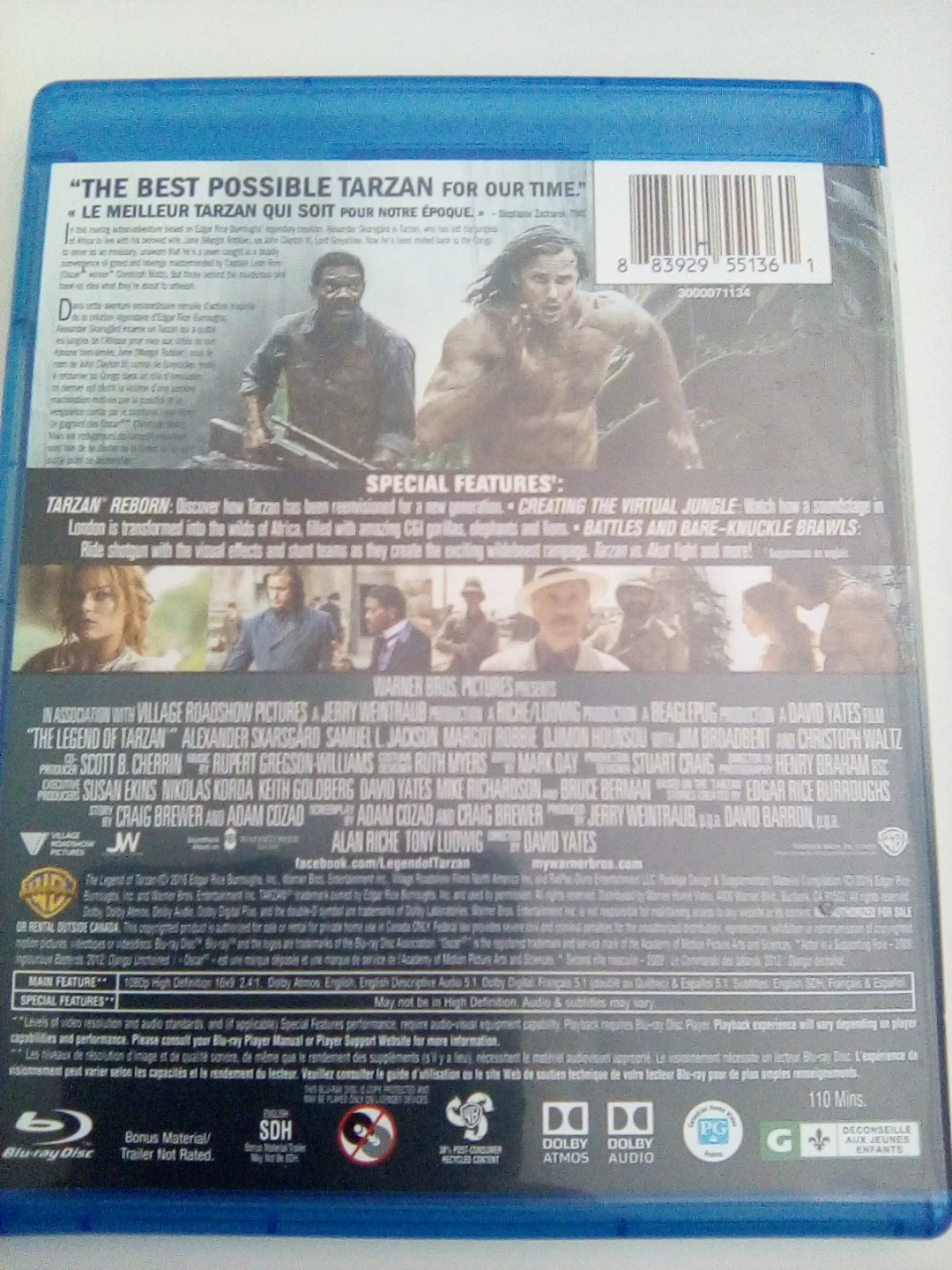 The Legend of Tarzan Blu-ray Movie - photo 2