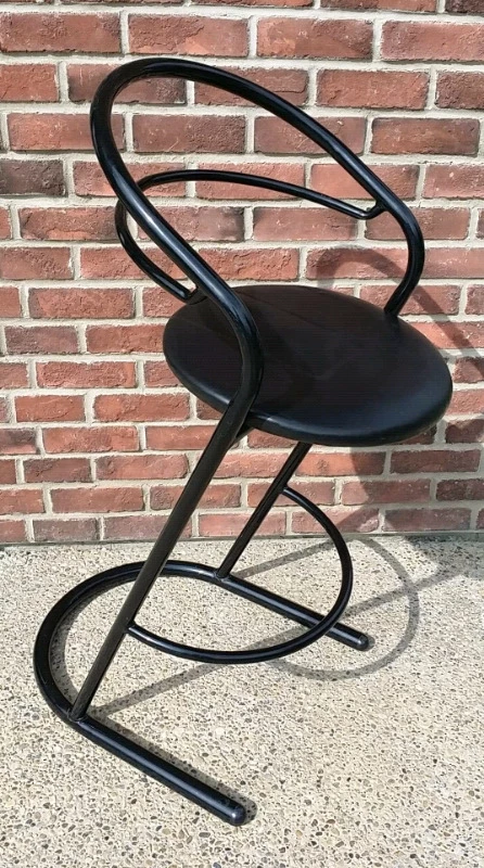 ☆☆☆ SINGLE BLACK METAL MODERN BAR STOOL!! ☆☆☆