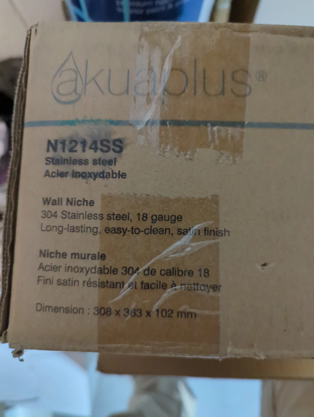 Akuaplus N1214SS Stainless Steel Wall Niche