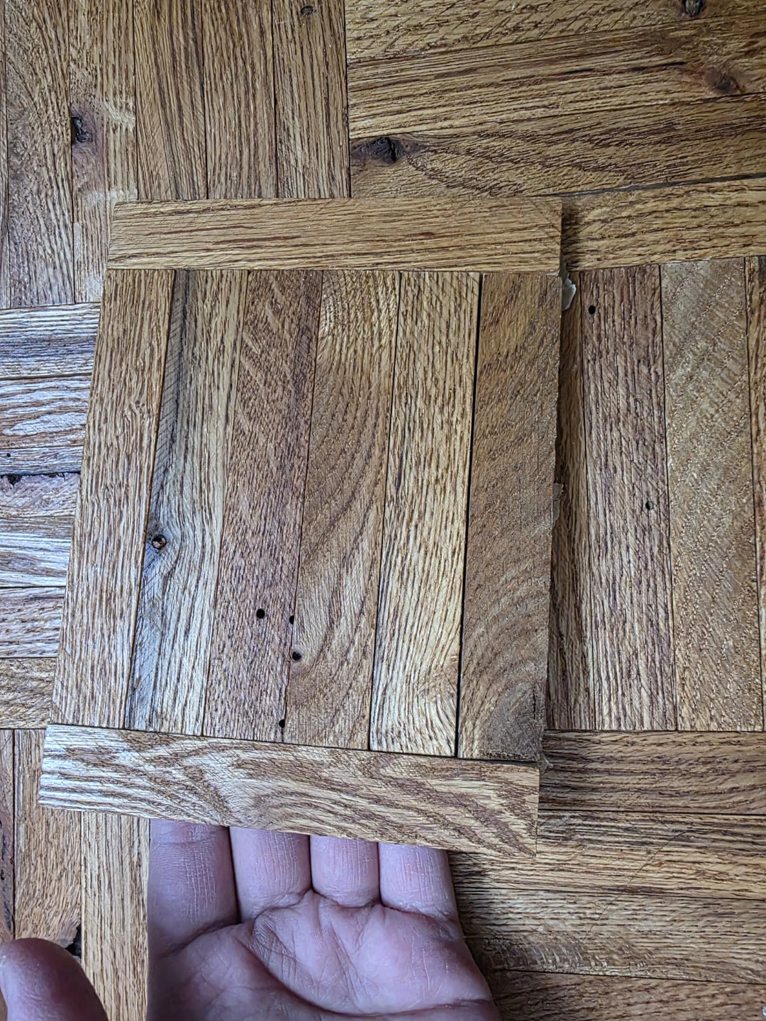 Oak Parquet Flooring Tiles 6 bars - photo 4