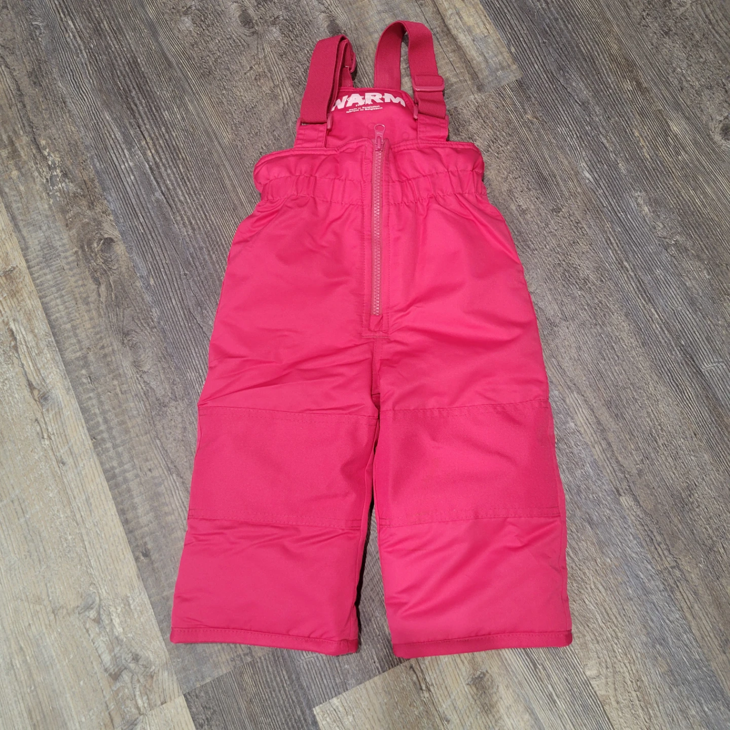 Children's Pink Snow Bib Overalls Size 1 - photo 2