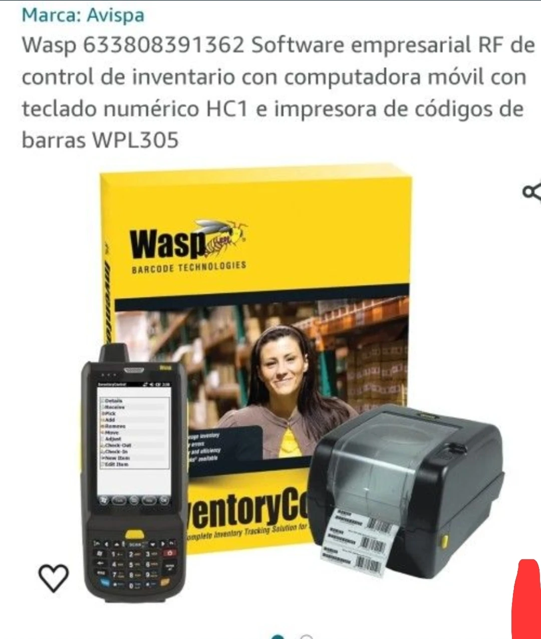 Wasp HC1 Barcode Scanner & WPL305 Printer