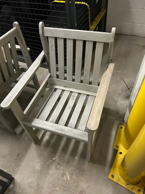 Outdoor Wooden Patio Chair - Gray