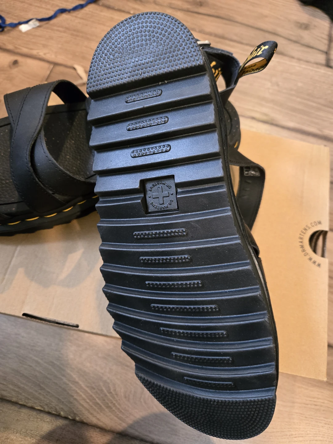 Dr. Martens Black Leather Strappy Sandals, Size 11 - photo 2
