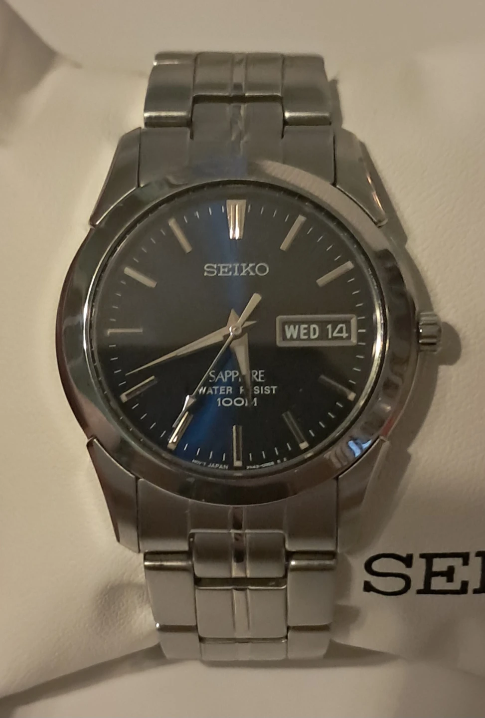 New with tags Seiko Sapphire Water Resist 100M Men's Watch