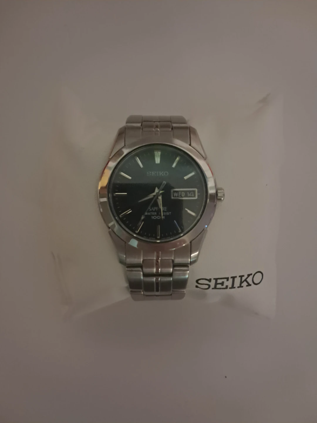 New with tags Seiko Sapphire Water Resist 100M Men's Watch - photo 5