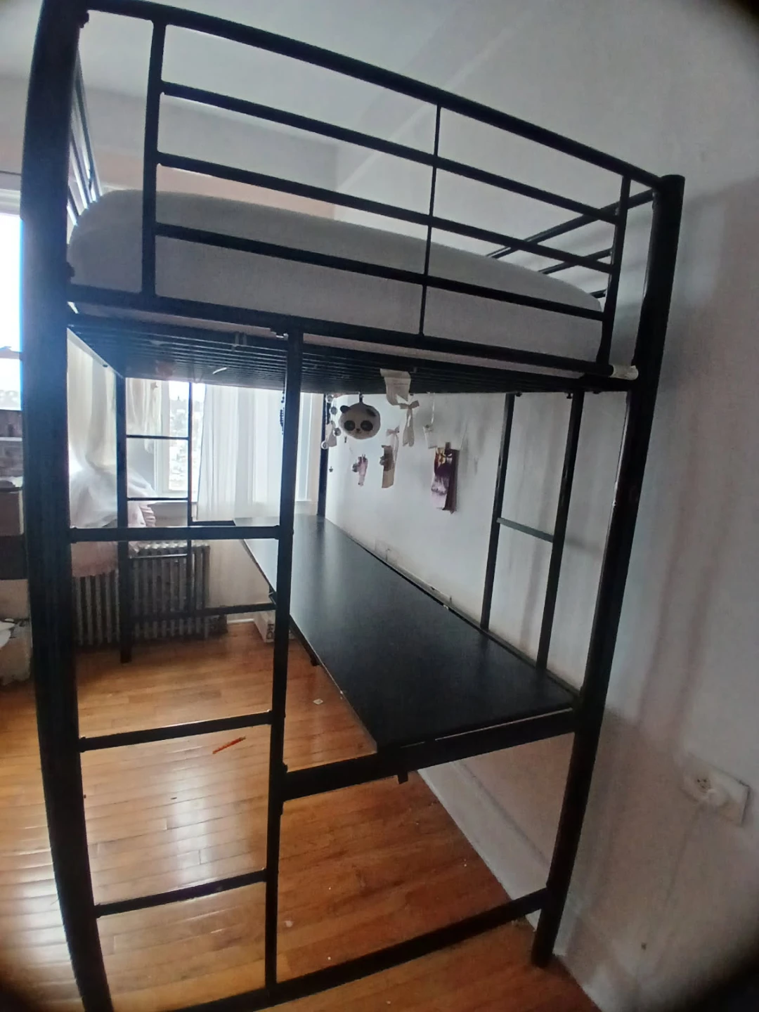 Black Metal Loft Bed Frame with Desk *Twin - photo 3