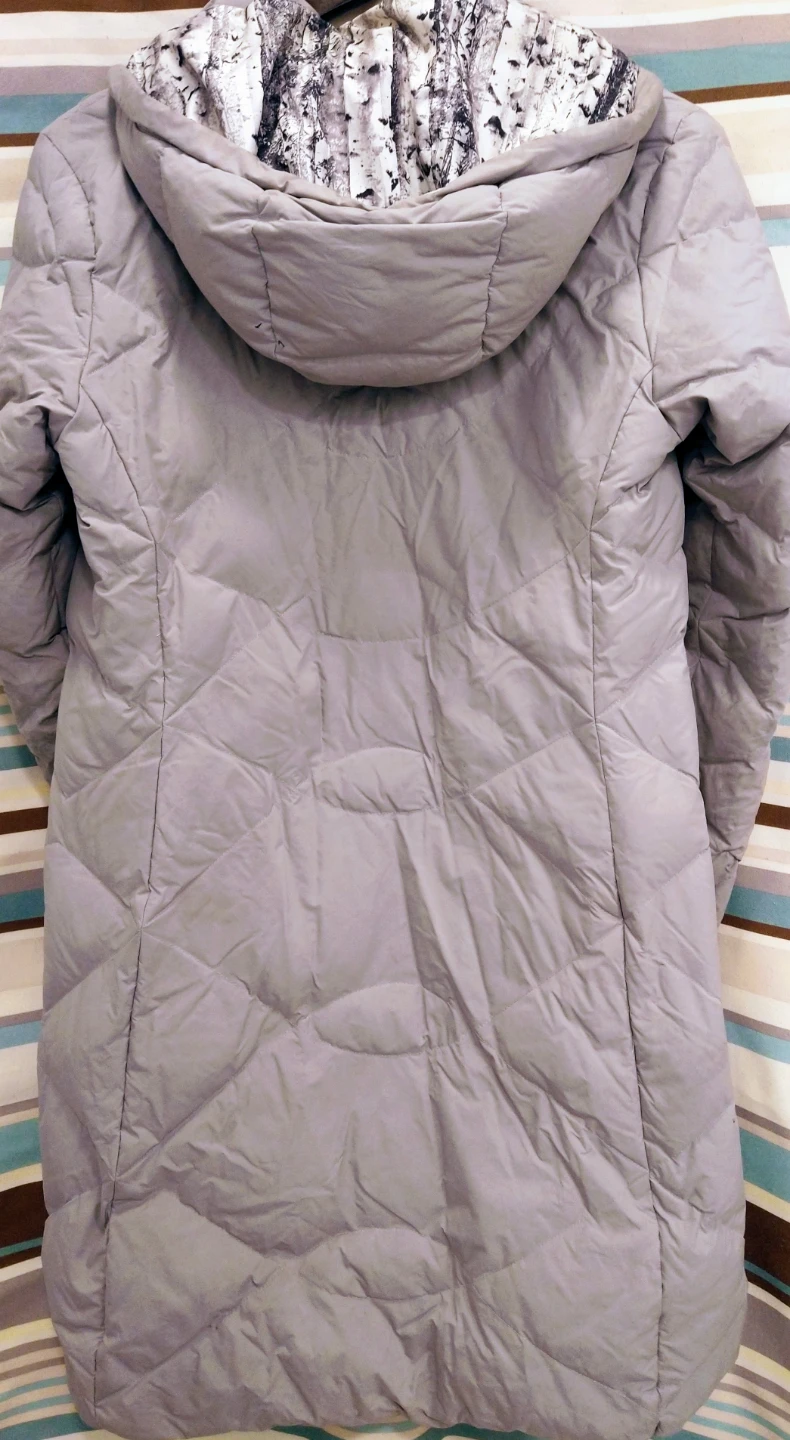 NorthFace Size Medium Miss Metro Grey Winter Coat With Hood - photo 4