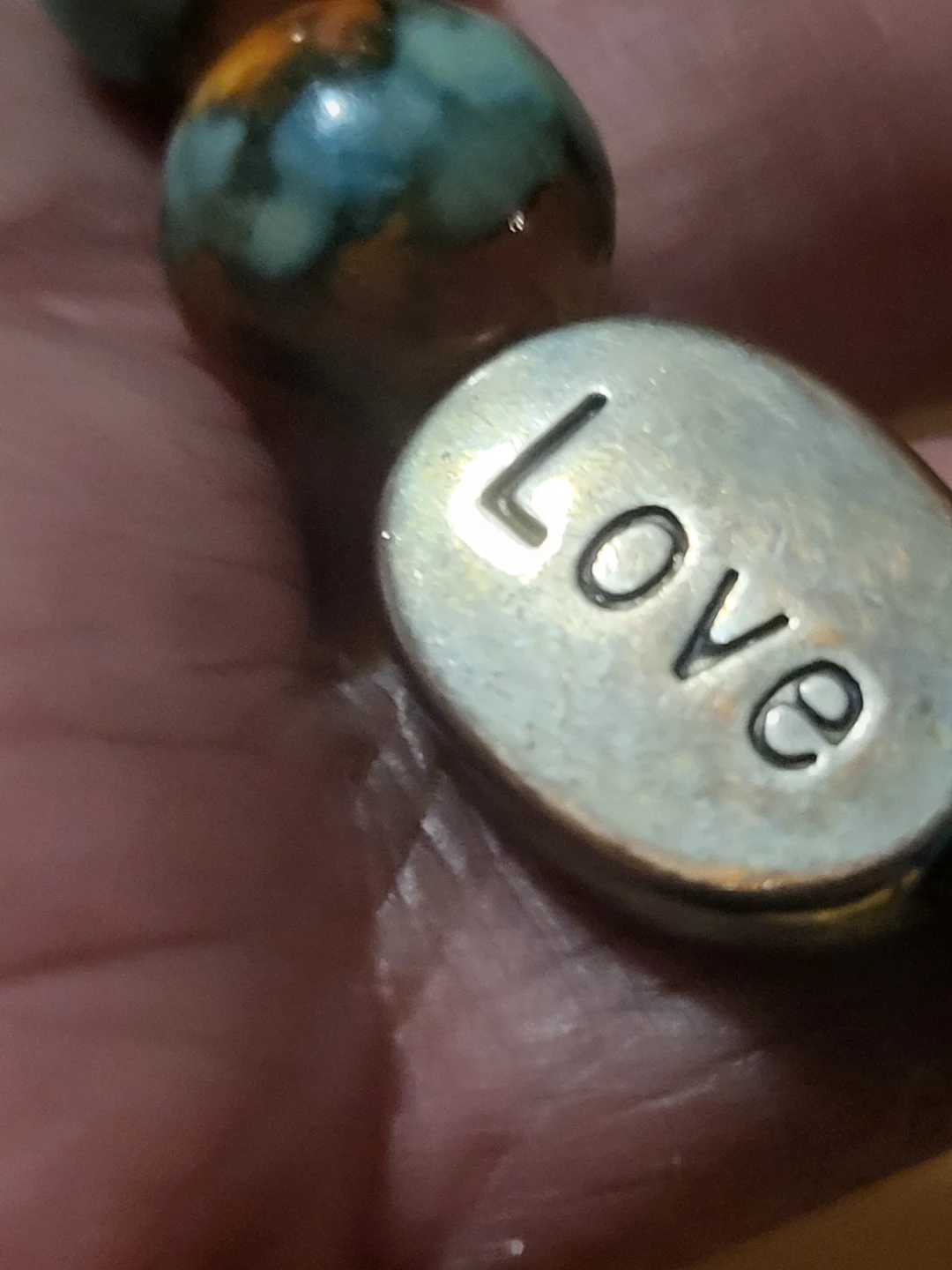 Beaded Bracelet with "Love" Charm - photo 2