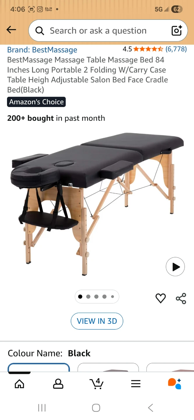 WANT GONe ASAP BestMassage Portable Massage Table - Black