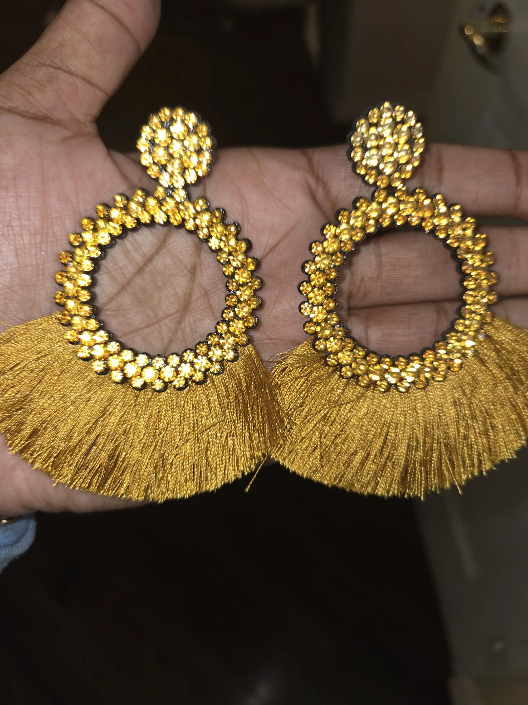 Gold Tassel Earrings