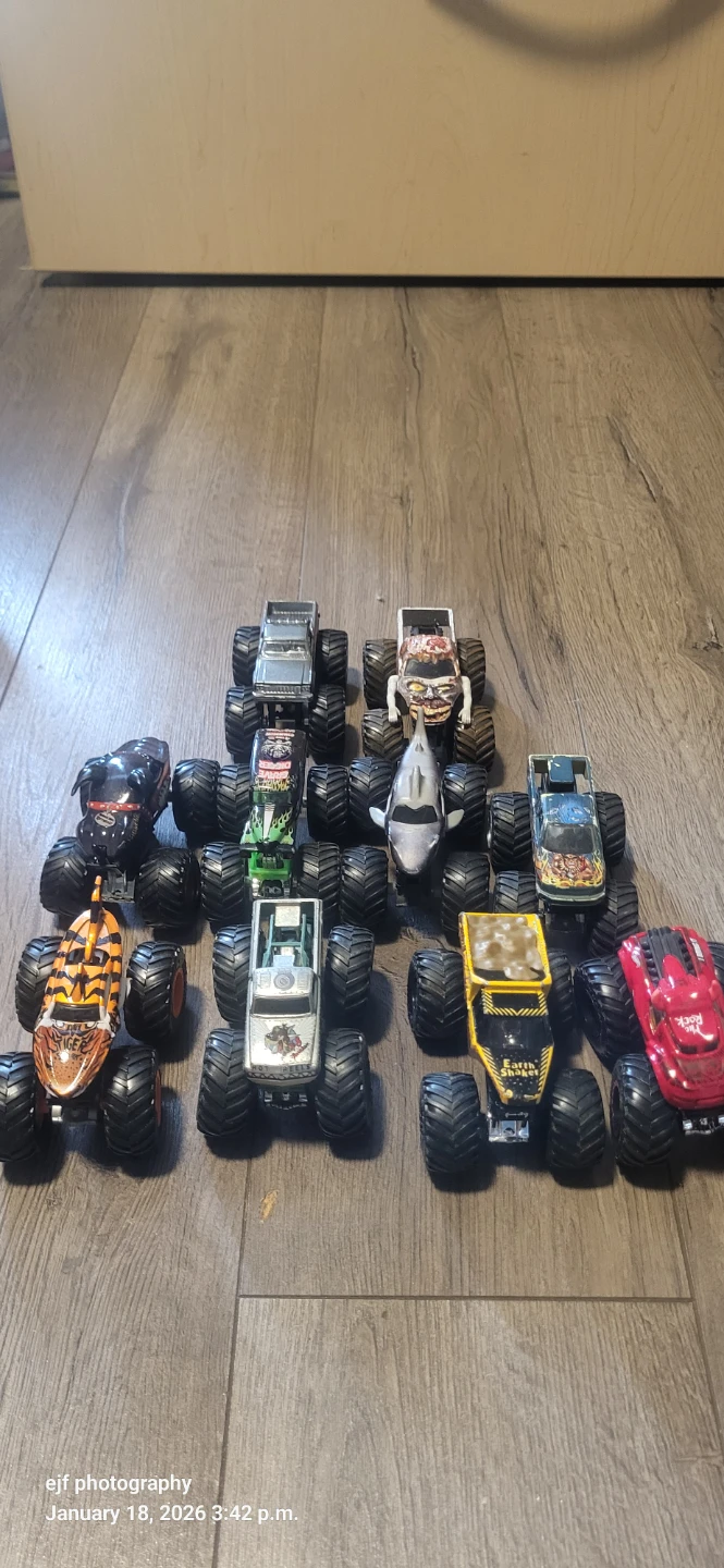 Monster Jam Trucks Lot