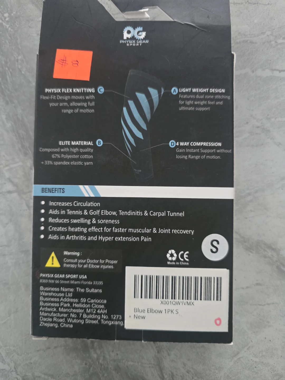 Physix Gear Sport Elbow Compression Sleeve - Size S - photo 5