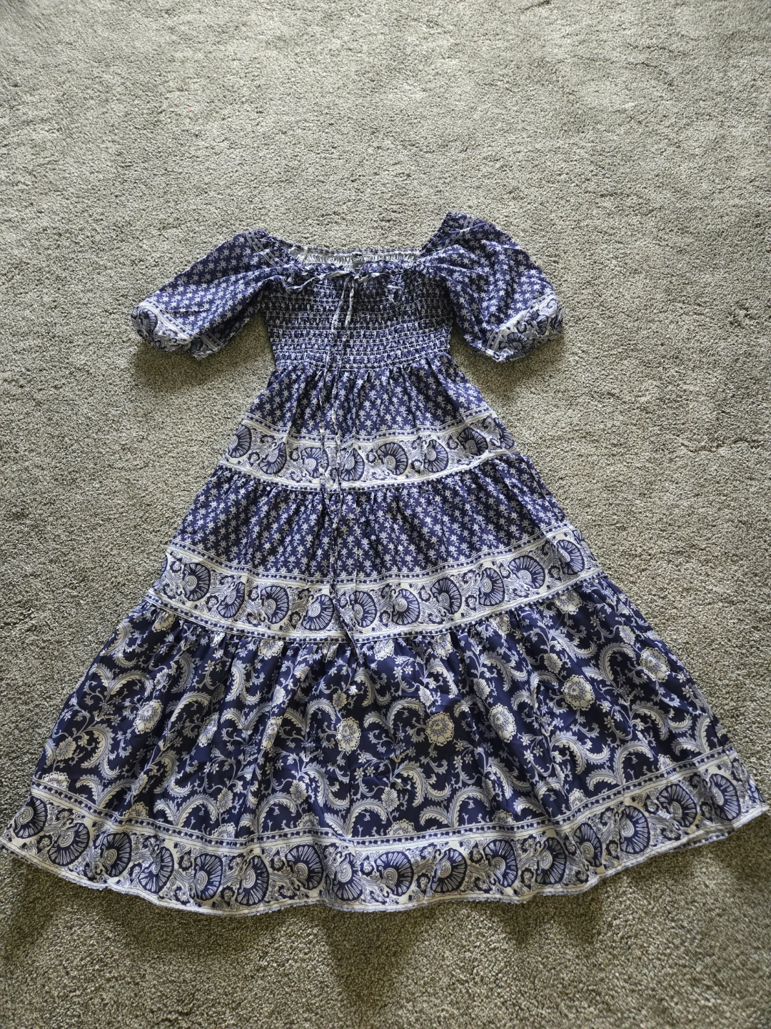 Blue Patterned Dress