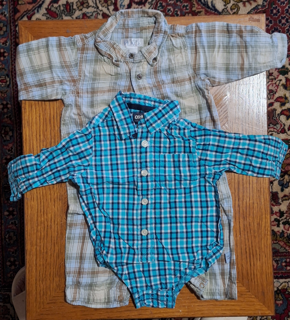 OshKosh & Place Baby Plaid Bodysuits