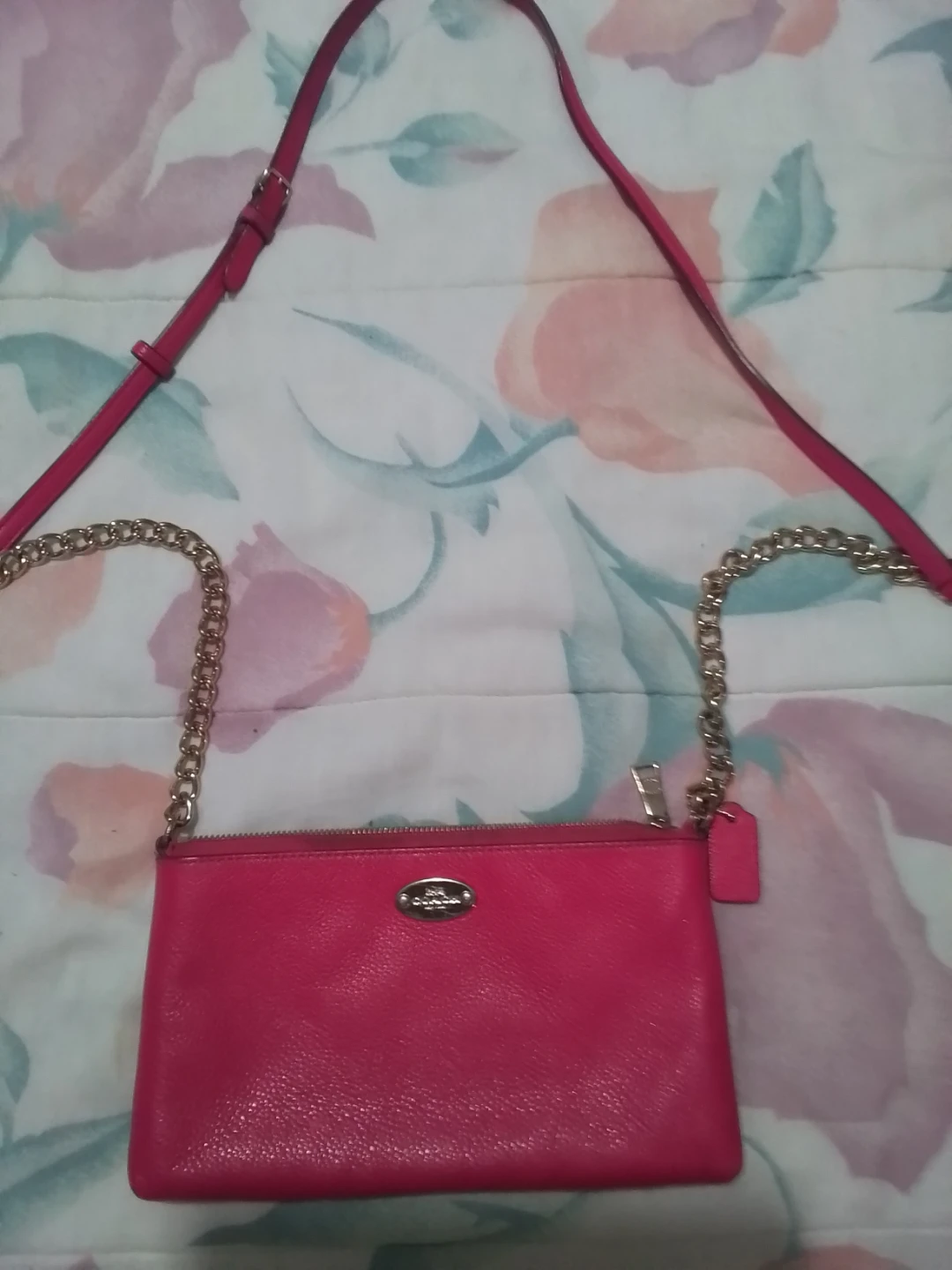 Coach Pink Leather Crossbody Bag