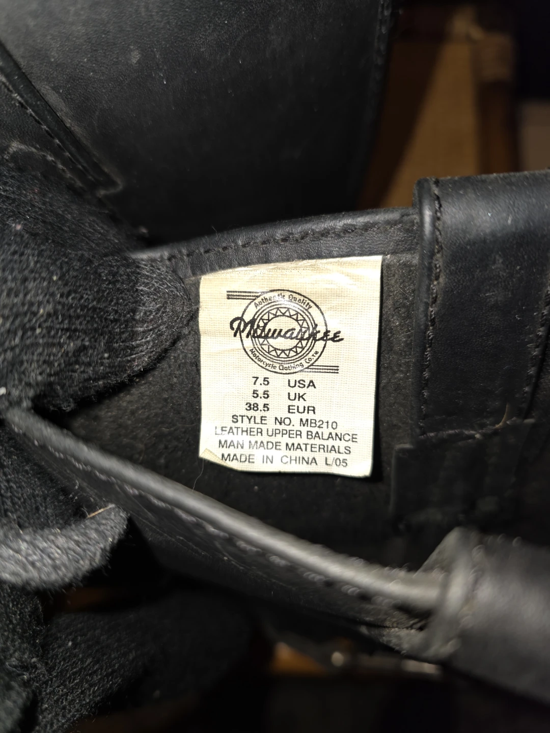 Milwaukee Leather MB210 Black Boots - Size 7.5 - photo 5