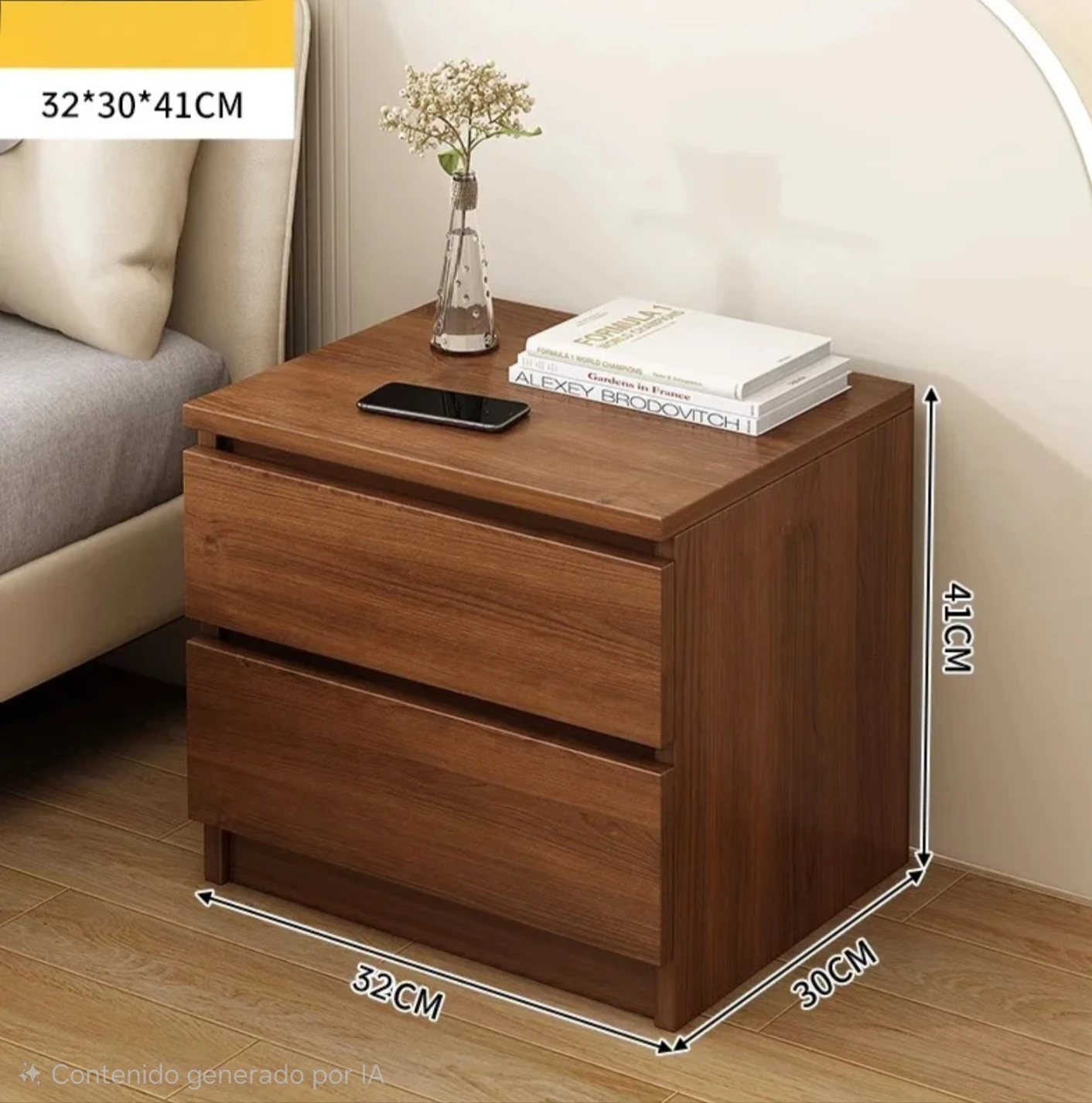 ✨ Modern Nightstand with 2 Drawers ✨