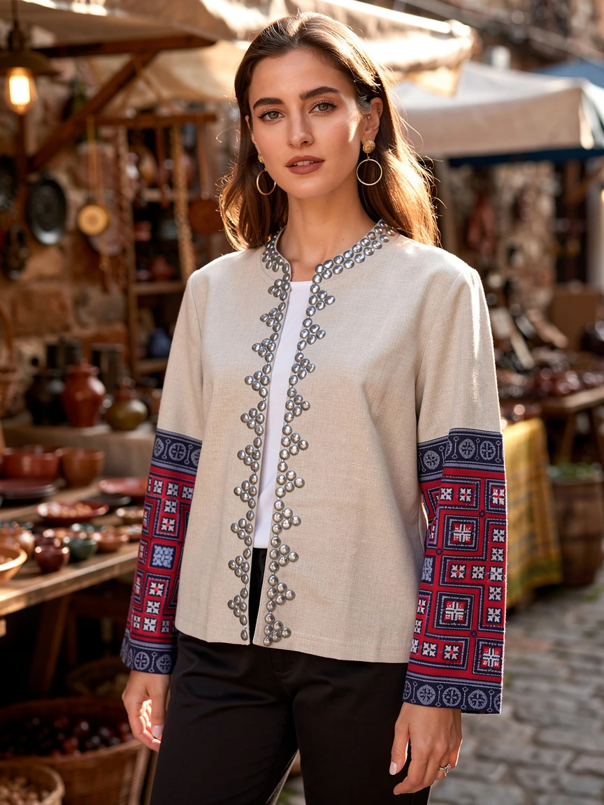 Hill Tribe Hemp Top, Thai Ethnic Embroidered Blouse - photo 2