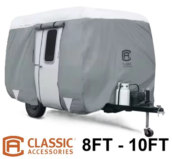 Classic Accessories Travel Trailer Cover - Fits 8ft to 10ft