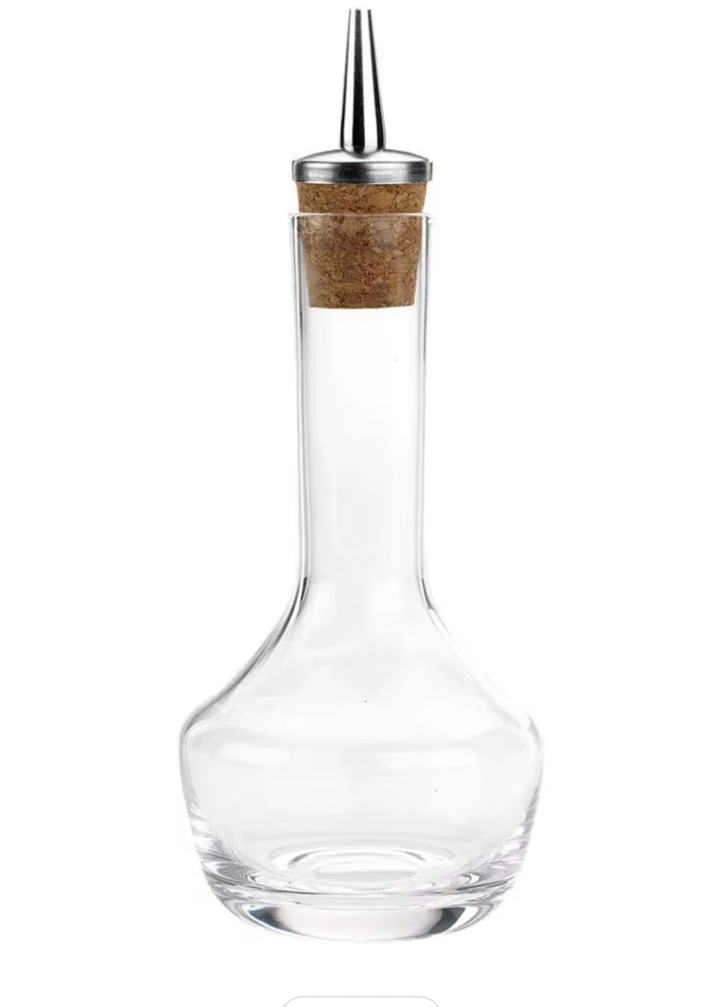 Glass Liquor Pourer with Cork Spout