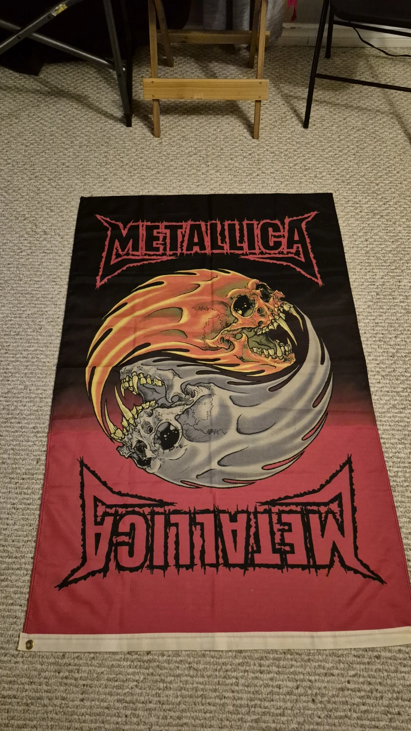 Metallica Yin Yang Skull Banner