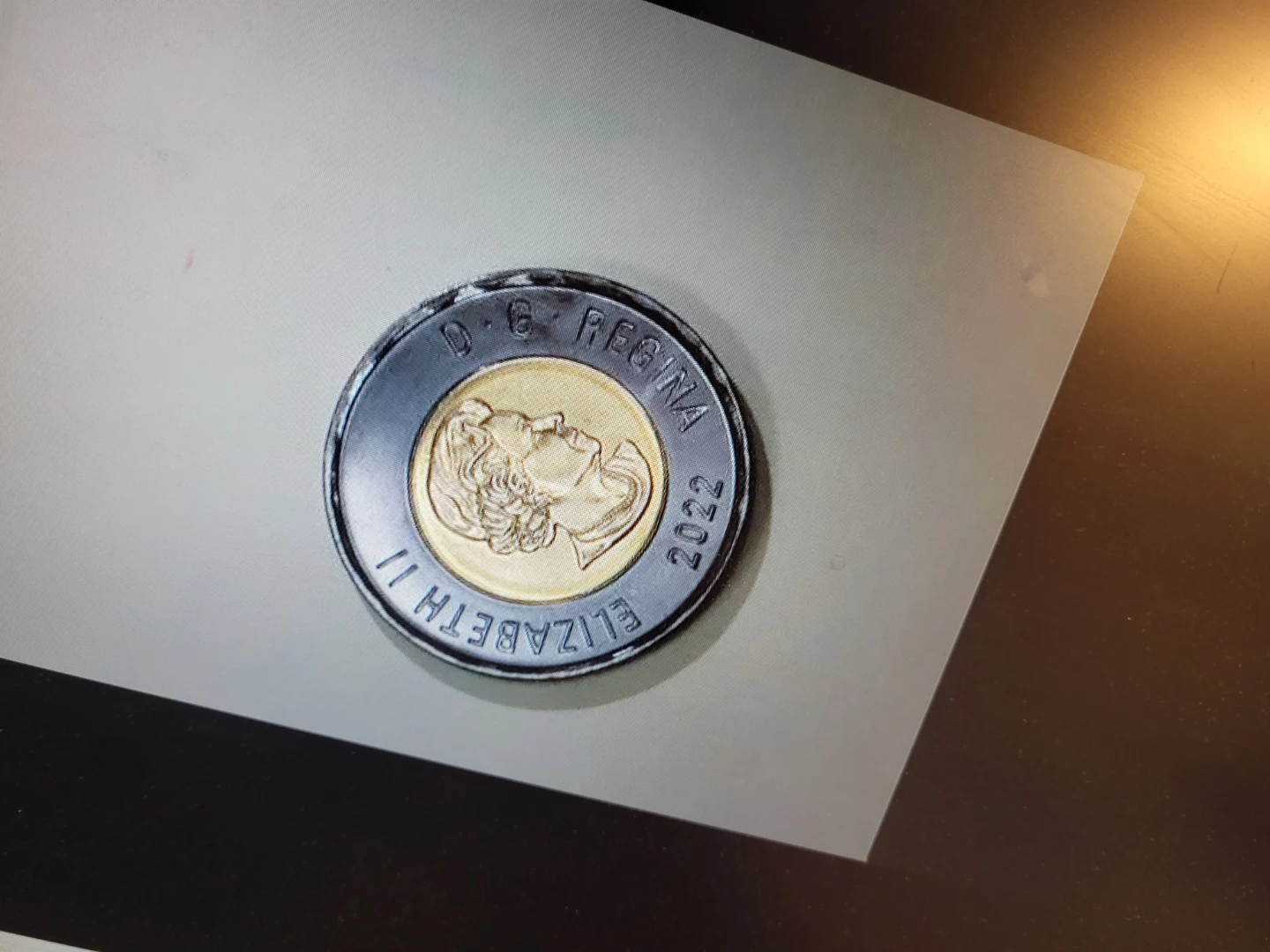 RARE EDGE STAMPED 2022 Canadian 2 Dollar Coin $29 Cash