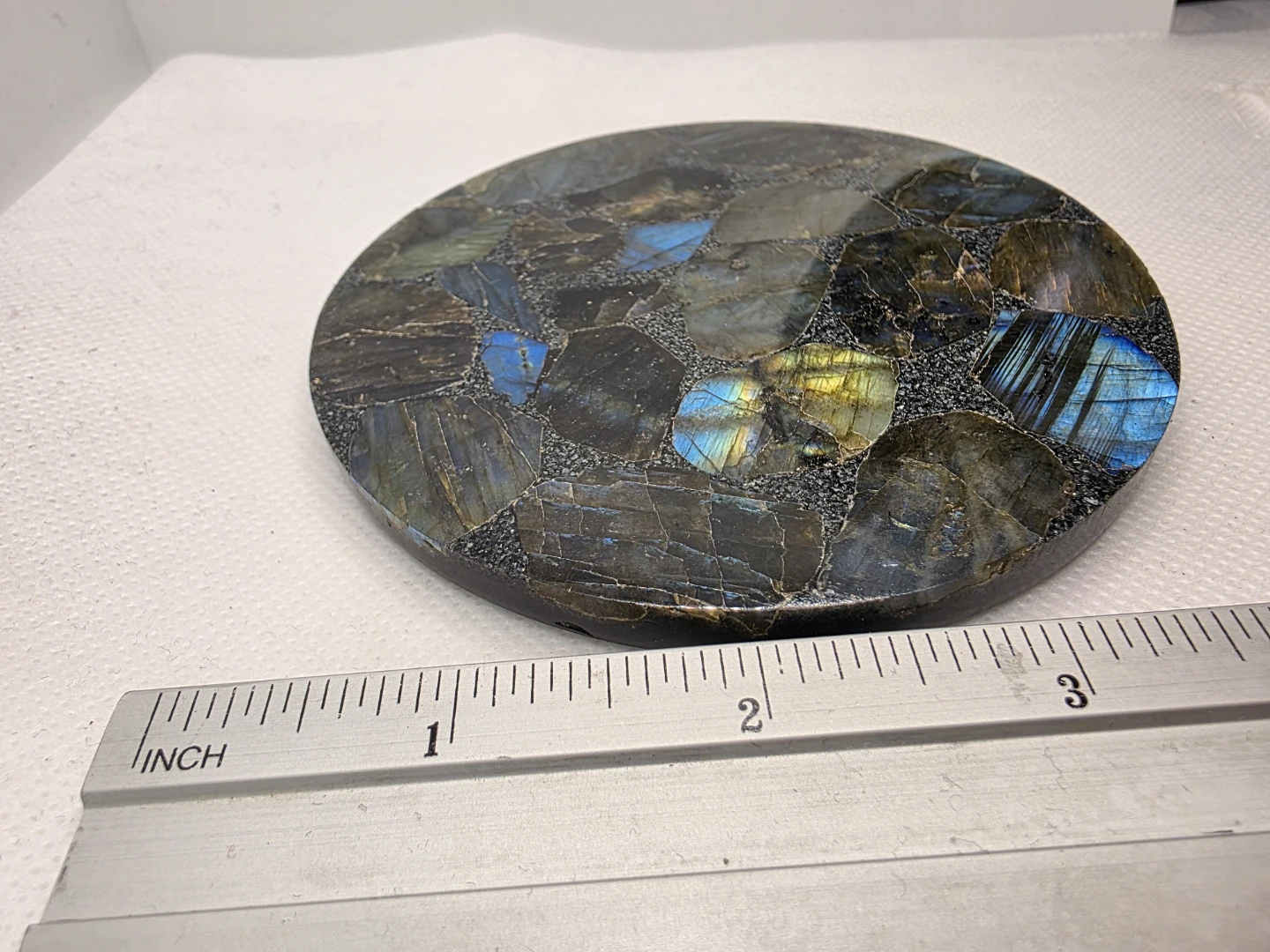 Labradorite Stone Plate, 4 inch - photo 2