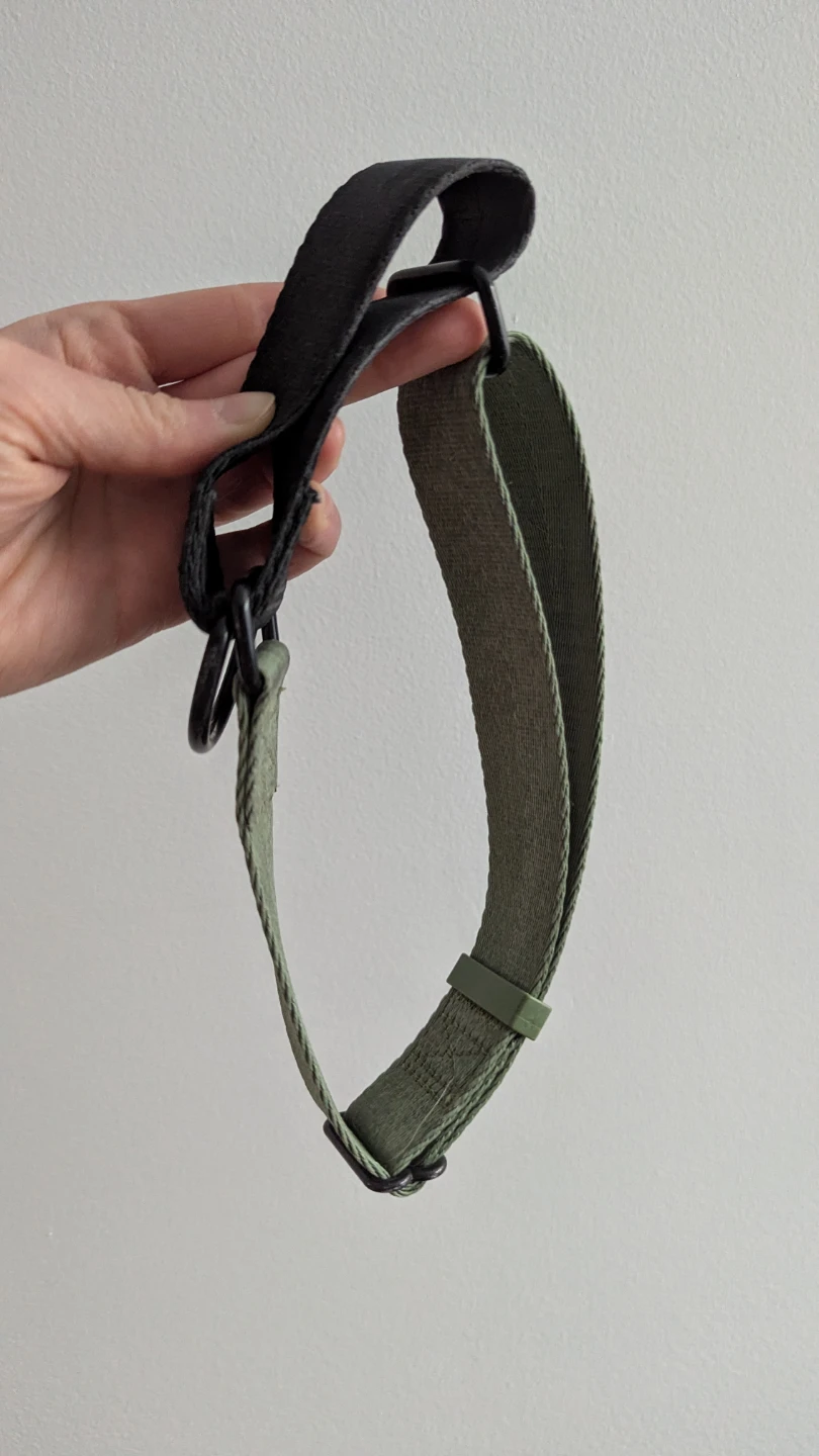 Adjustable Martingale Dog Collar - Green/Black Nylon #freecycle - photo 2